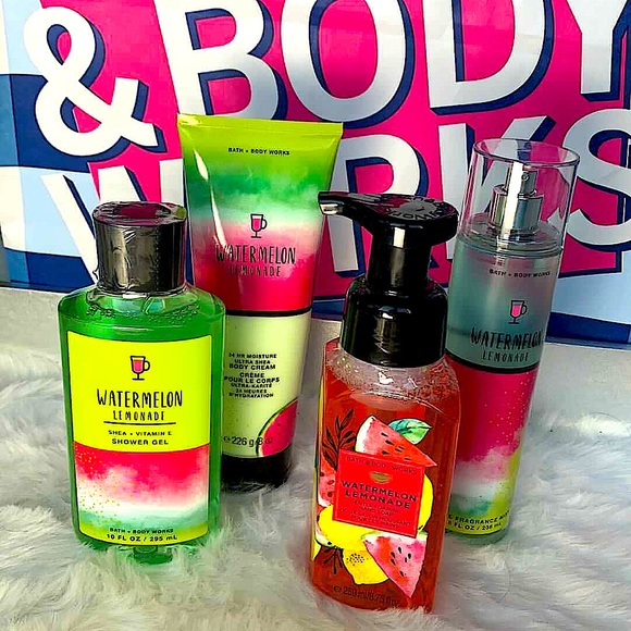 Bath & Body Works Other - NWT- Bath And  Body  Works  Watermelons Lemonade 4- Piece Set-New